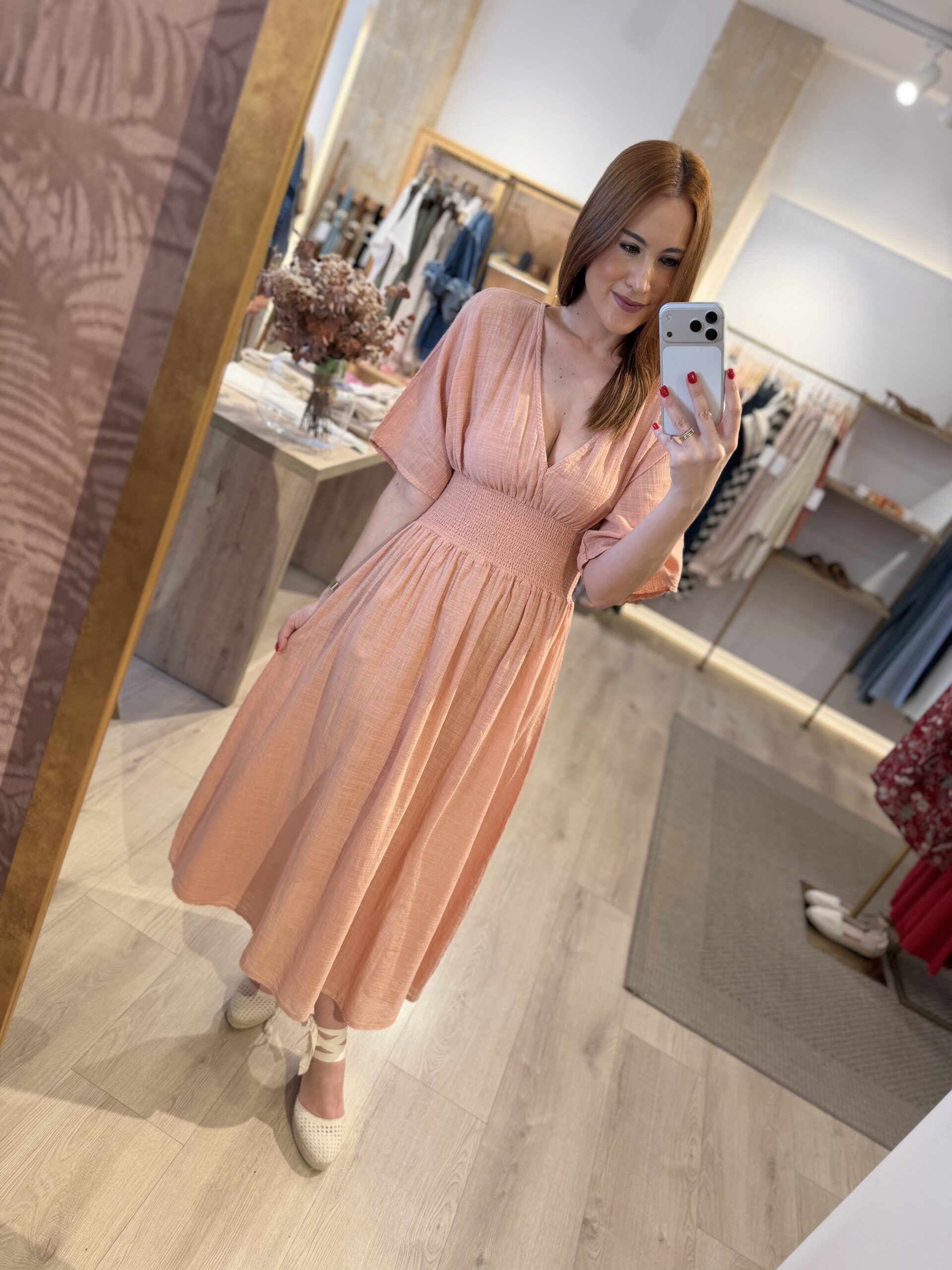 Vestido Alice salmón
