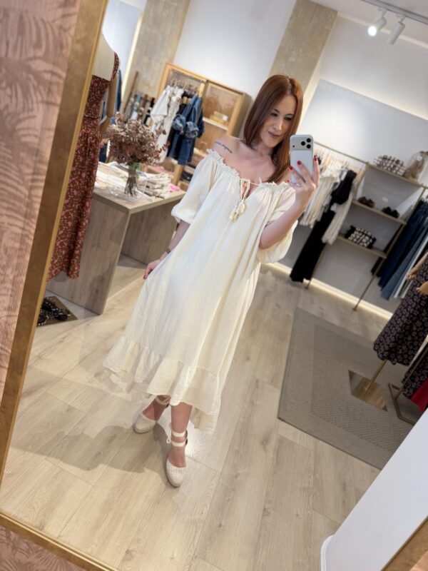 Vestido Dubái crudo-