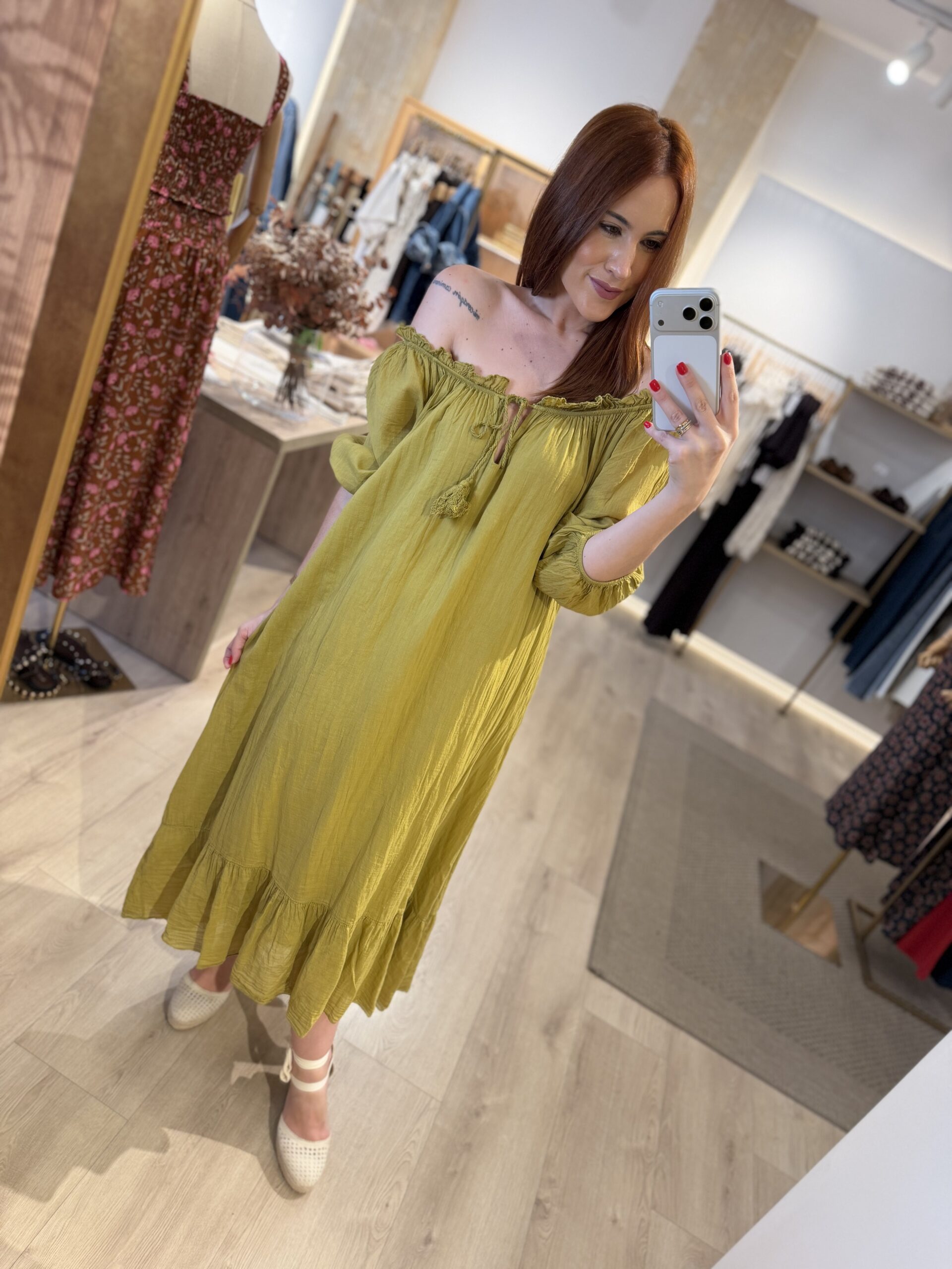 Vestido Dubái verde-