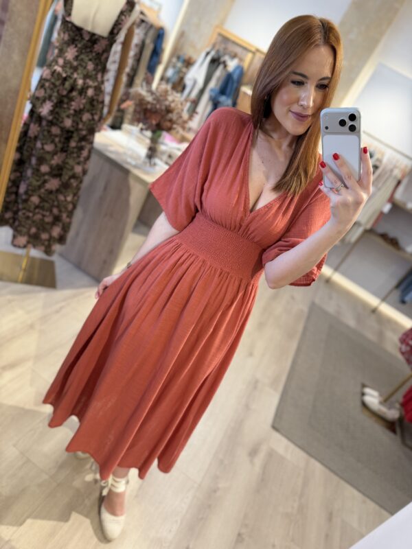 Vestido alice coral-