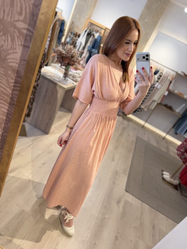 Vestido alice salmón.