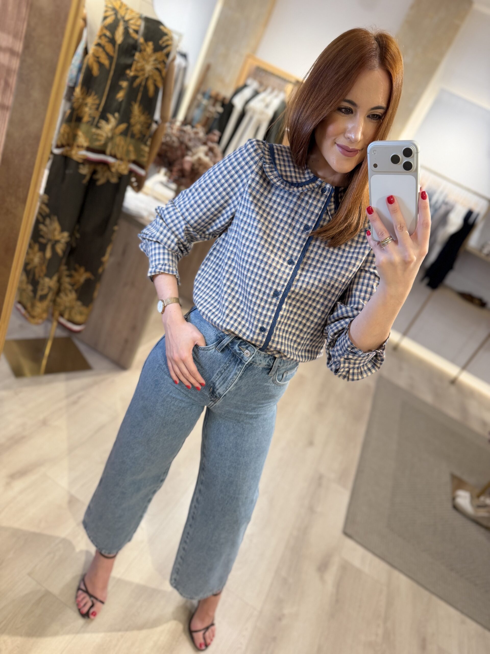 Camisa cuellos cuadros