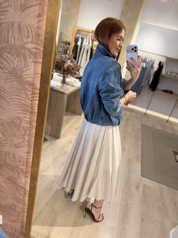 Cazadora denim cremallera-