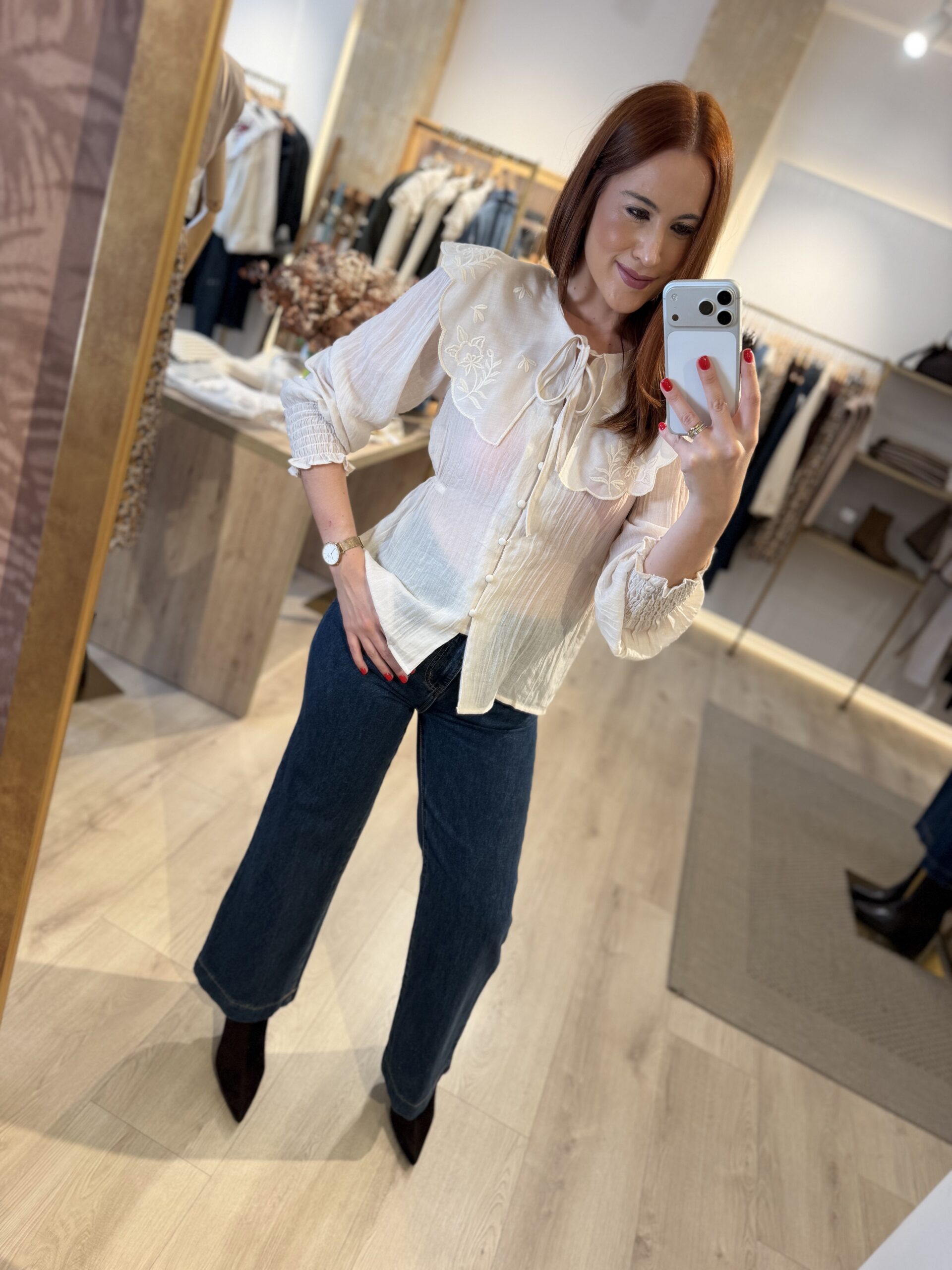 Blusa beige boho,