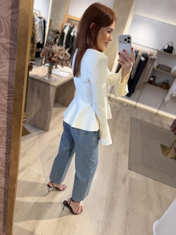 Jersey crudo peplum,