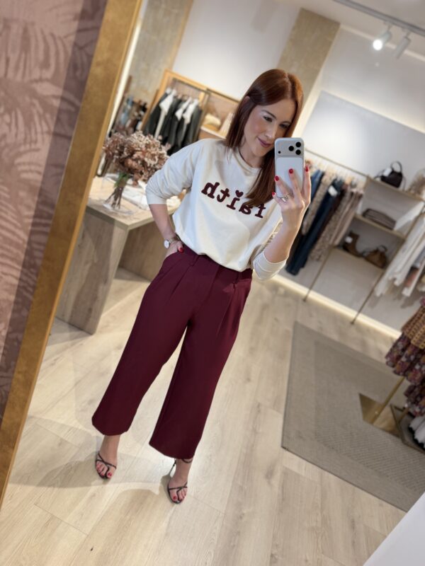 Pantalón Estela burdeos