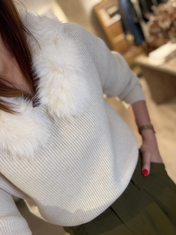 jersey cuello pelo crudo zoom