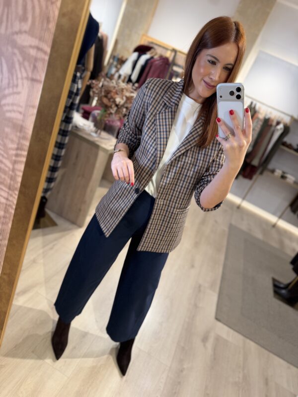 Blazer cuadro azul