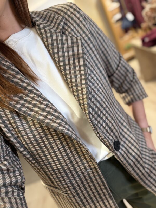 Blazer cuadro verde zoom