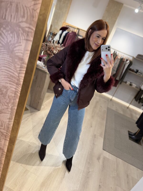 Chaquetón reversible burdeos