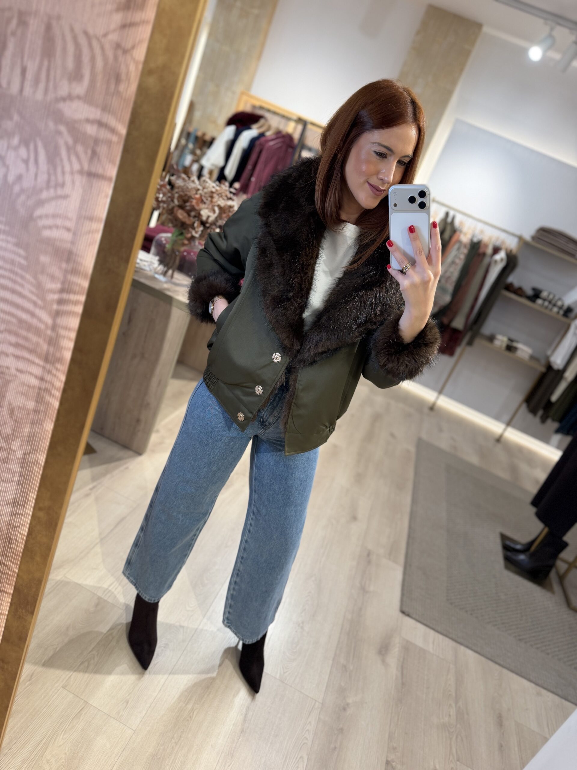 Chaquetón reversible verde