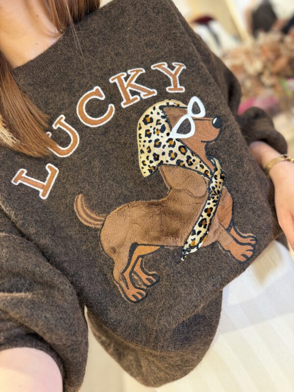 Jersey Lucky marrón zoom
