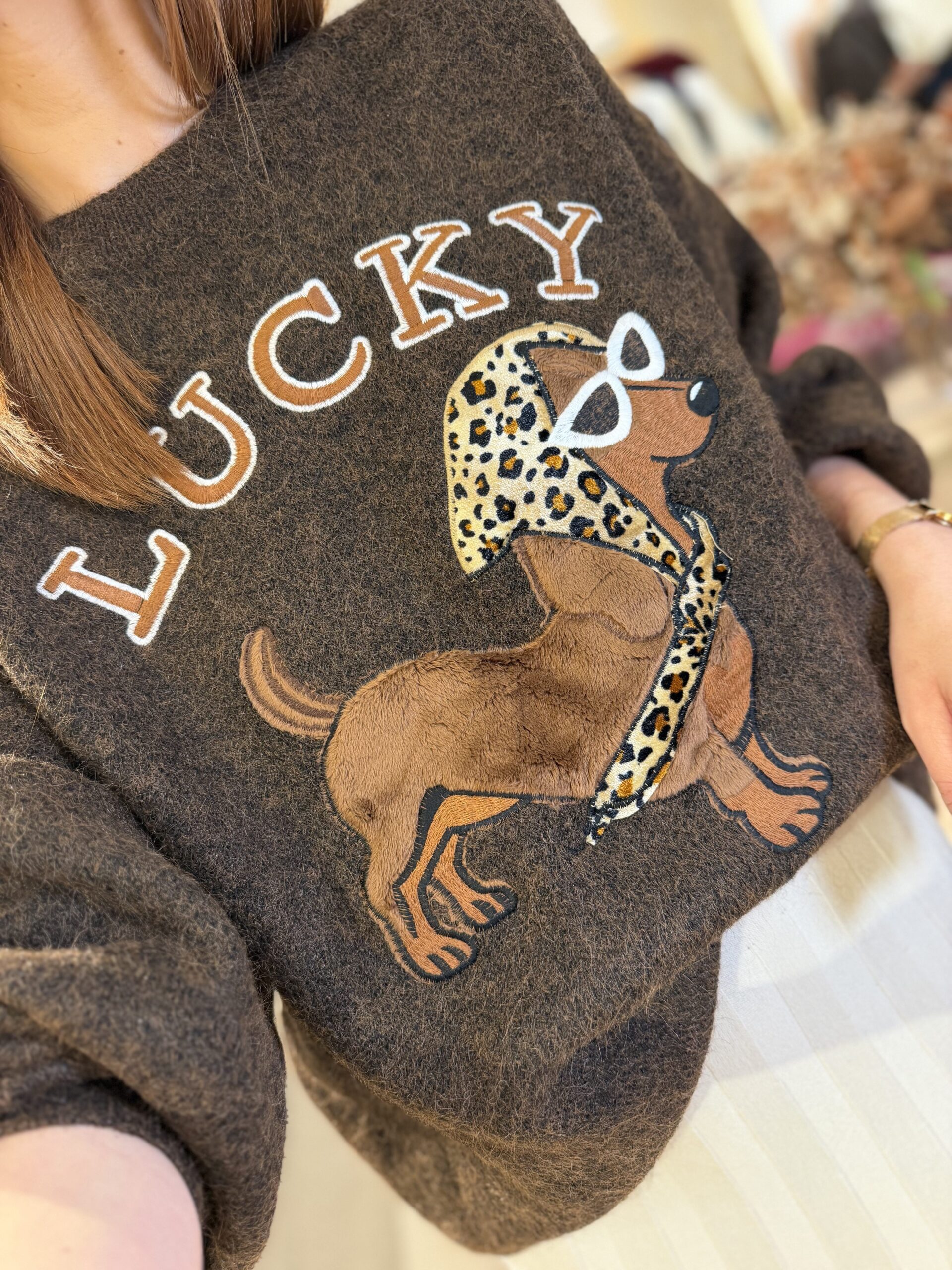 Jersey Lucky marrón zoom
